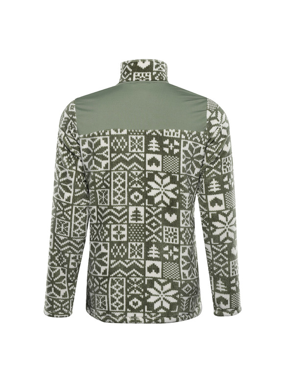 ALPINE PRO Мъжки полар суитшърт със суправарм ALPINE PRO EFLIN маслено зелено вариант pa