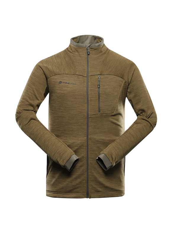 ALPINE PRO Мъжки бързосъхнещ суитшърт ALPINE PRO ONNEC 3 костенурково зелено