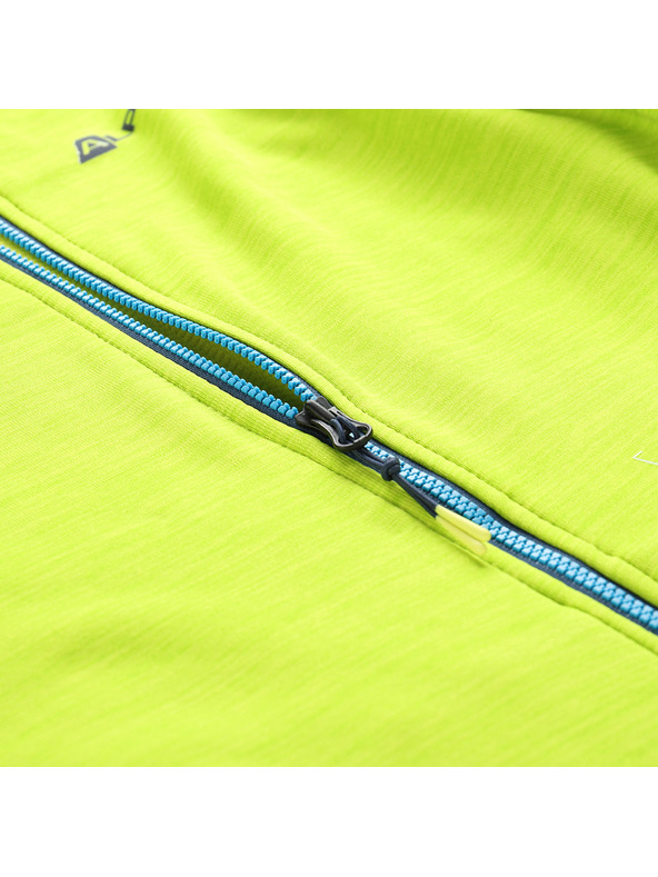 ALPINE PRO Мъжки бързосъхнещ суитшърт ALPINE PRO ONNEC лимоновозелено