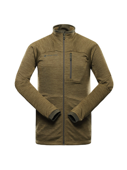 ALPINE PRO Мъжки бързосъхнещ суитшърт ALPINE PRO ONNEC 3 костенурково зелено