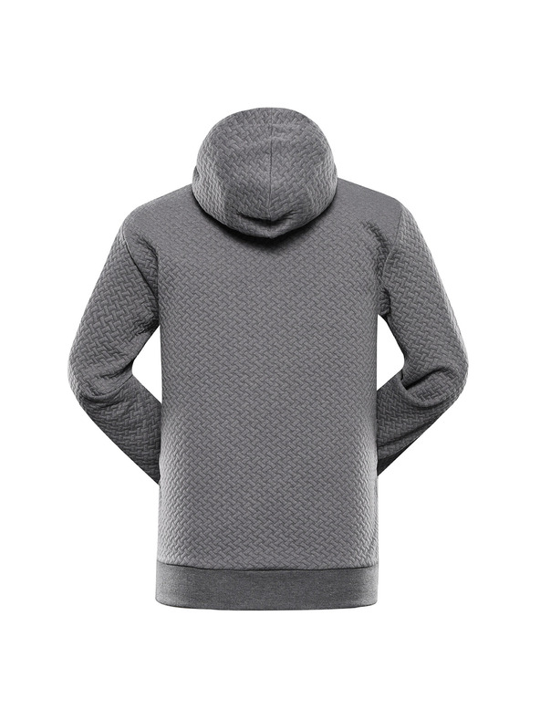 ALPINE PRO Мъжки суитшърт с качулка ALPINE PRO LEL тъмносив