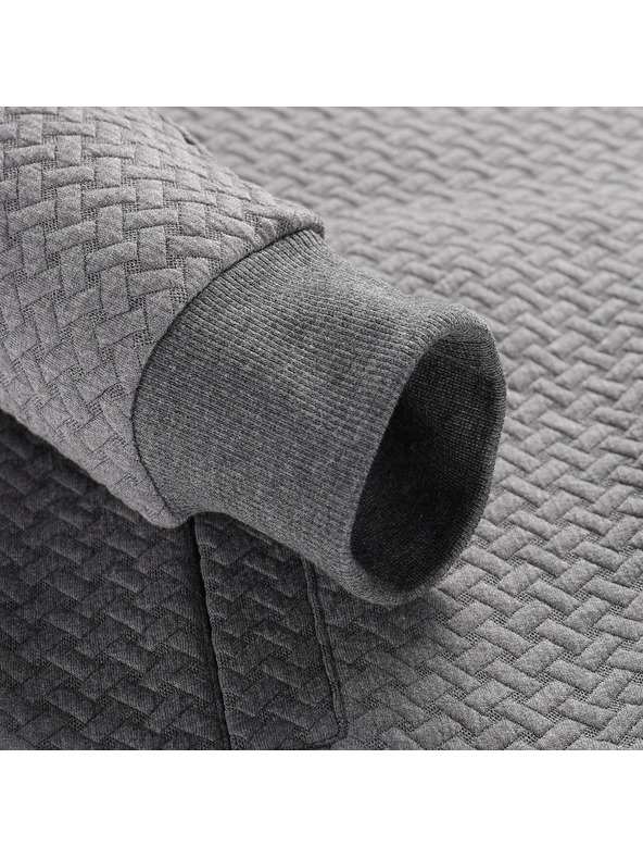 ALPINE PRO Мъжки суитшърт с качулка ALPINE PRO LEL тъмносив