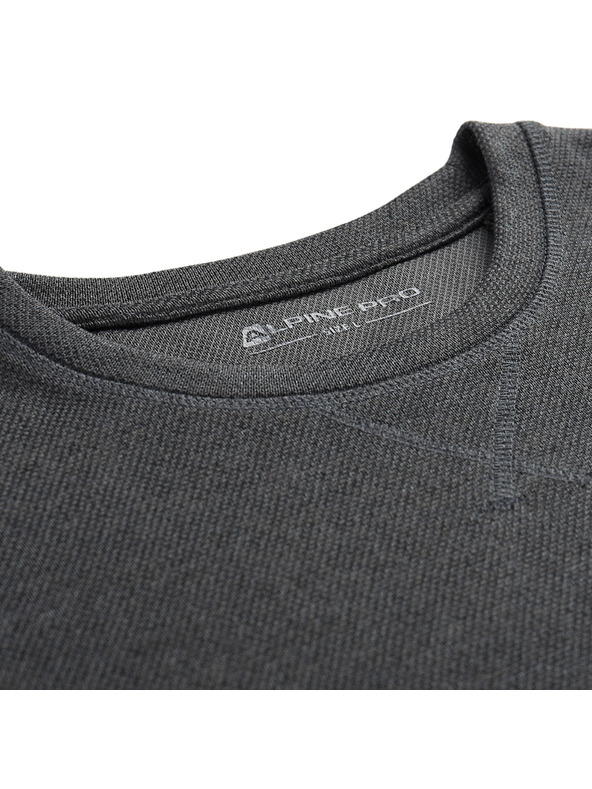 ALPINE PRO Мъжка тениска с дълъг ръкав ALPINE PRO BREK тъмно сив