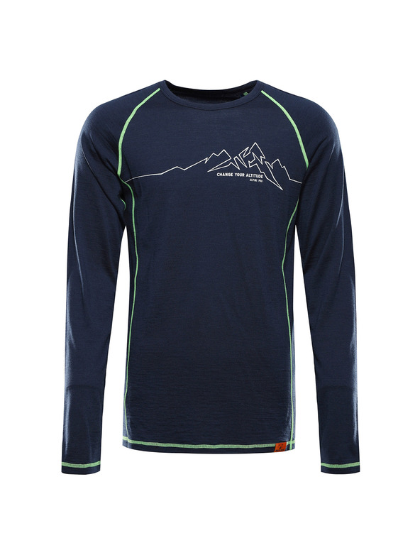 ALPINE PRO Мъжка мериносова тениска ALPINE PRO MEREN moonlit ocean