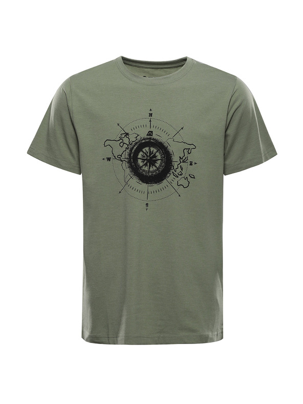 ALPINE PRO Мъжка памучна тениска ALPINE PRO MOROL oil green вариант pa