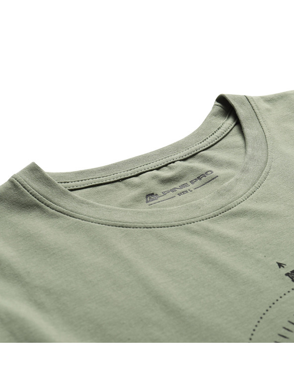 ALPINE PRO Мъжка памучна тениска ALPINE PRO MOROL oil green вариант pa