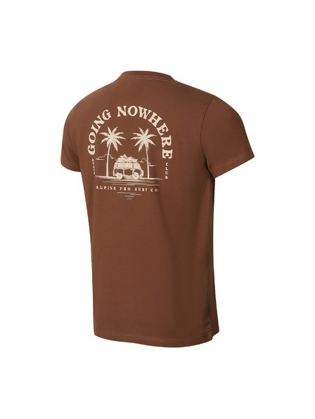 ALPINE PRO Мъжка памучна тениска ALPINE PRO SUMEK bison вариант pb