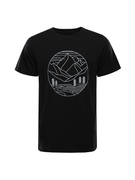 ALPINE PRO Мъжка памучна тениска ALPINE PRO MOROL черен вариант pc