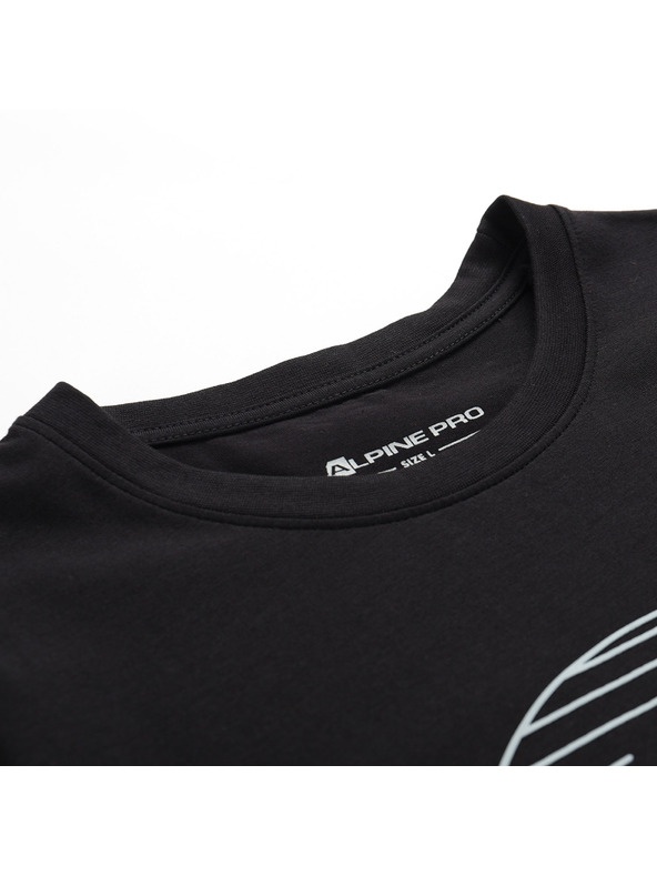 ALPINE PRO Мъжка памучна тениска ALPINE PRO MOROL черен вариант pc