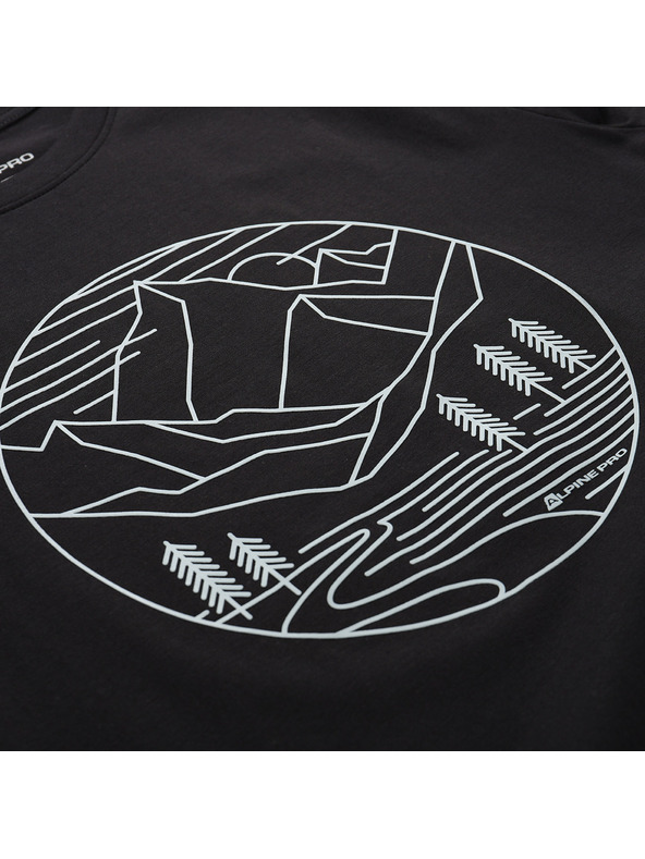 ALPINE PRO Мъжка памучна тениска ALPINE PRO MOROL черен вариант pc