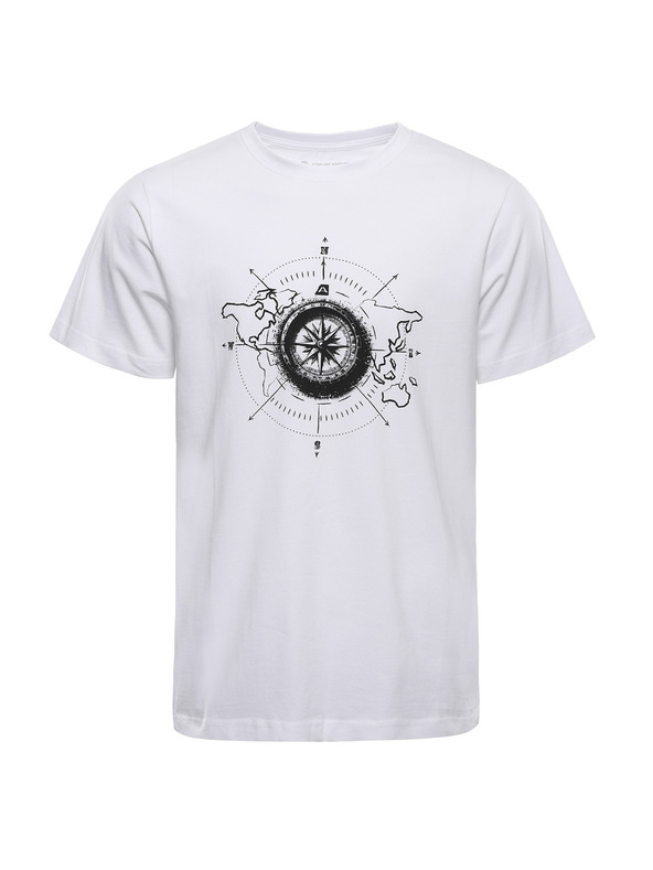 ALPINE PRO Мъжка памучна тениска ALPINE PRO MOROL бяла вариант pa