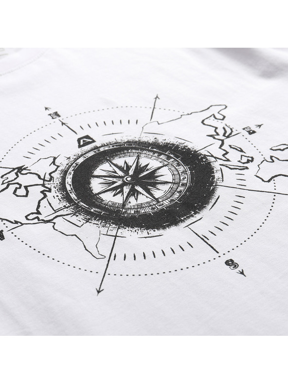 ALPINE PRO Мъжка памучна тениска ALPINE PRO MOROL бяла вариант pa