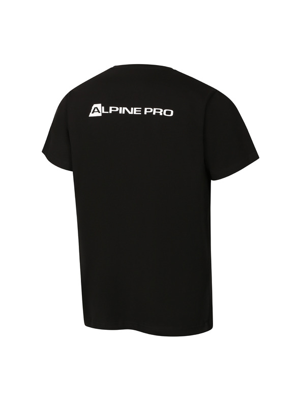 ALPINE PRO Мъжка памучна тениска с fine cotton ALPINE PRO FRAB black вариант pb