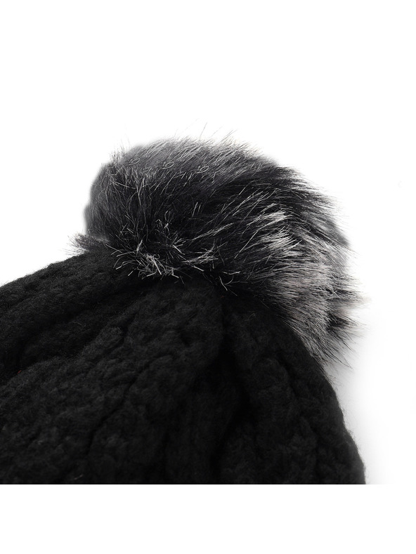 ALPINE PRO Зимна шапка с помпон ALPINE PRO ORGE black