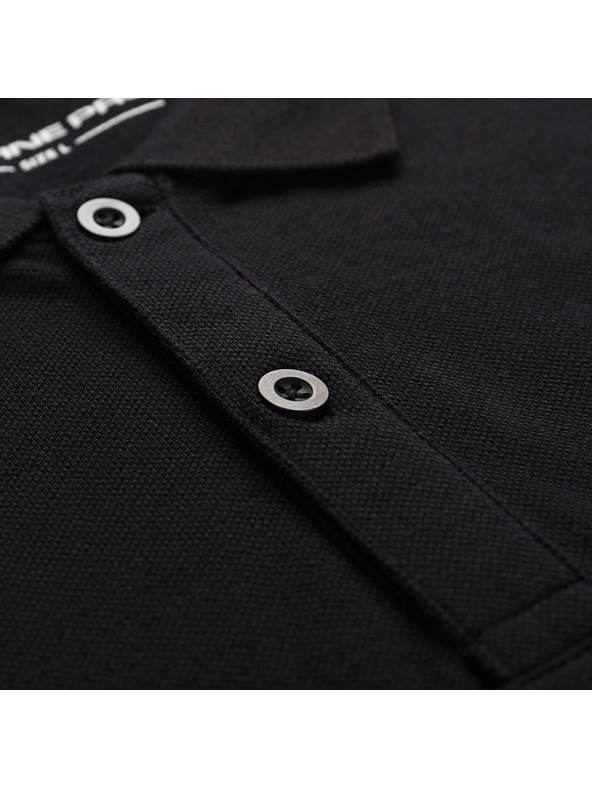 ALPINE PRO Тениска с яка и копчета ALPINE PRO GERBE черна варианта pa