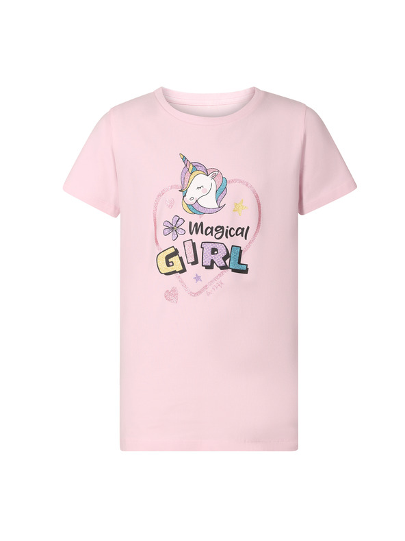 NAX Детска памучна тениска nax NAX WERVO светло лилава