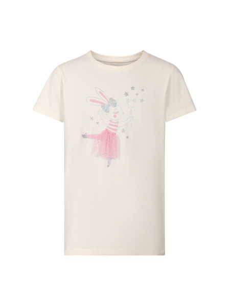 NAX Детска памучна тениска nax NAX WERVO крем