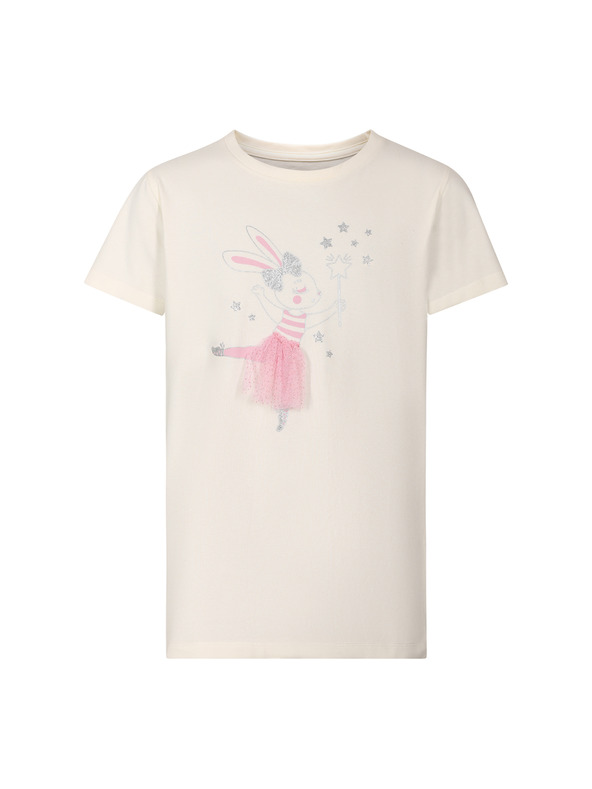 NAX Детска памучна тениска nax NAX WERVO крем