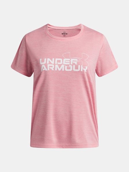 Under Armour Момичешка тениска Under Armour UA TECH TWIST WDMK LOGO SS-PNK