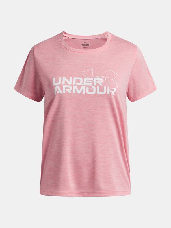 Under Armour Момичешка тениска Under Armour UA TECH TWIST WDMK LOGO SS-PNK