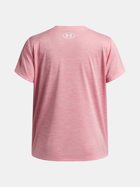 Under Armour Момичешка тениска Under Armour UA TECH TWIST WDMK LOGO SS-PNK