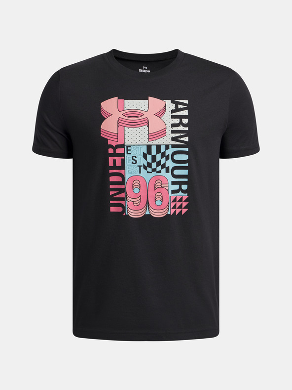 Under Armour Детска тениска Under Armour UA B LOGO WM COLLAGE SS-BLK