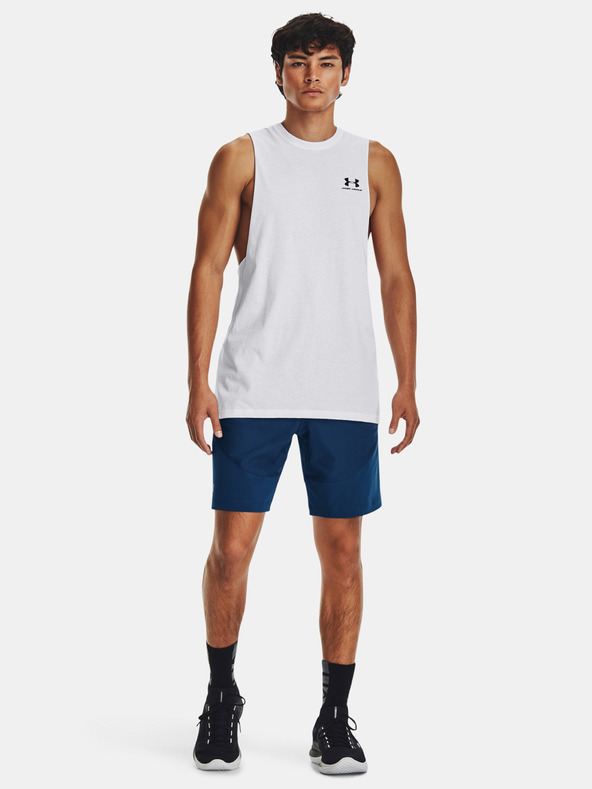 Under Armour Мъжки потник Under Armour UA LEFT CHEST CUT OFF TANK-WHT