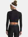 Under Armour Дамска тениска Under Armour HeatGear Crop Mock LS-BLK