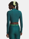 Under Armour Дамска тениска Under Armour HeatGear Crop Mock LS-GRN