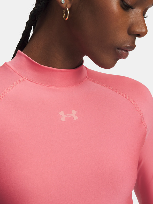Under Armour Дамска тениска Under Armour HeatGear Crop Mock LS-PNK