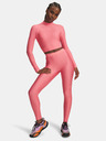 Under Armour Дамска тениска Under Armour HeatGear Crop Mock LS-PNK