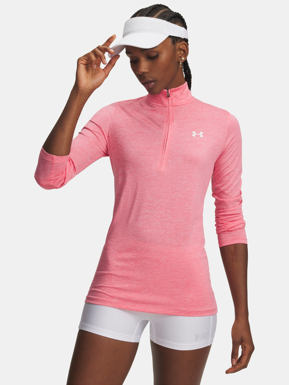 Under Armour Дамска тениска Under Armour Tech 1/2 Zip- Twist-PNK