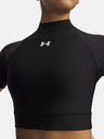 Under Armour Дамска тениска Under Armour HeatGear Crop Mock SS-BLK