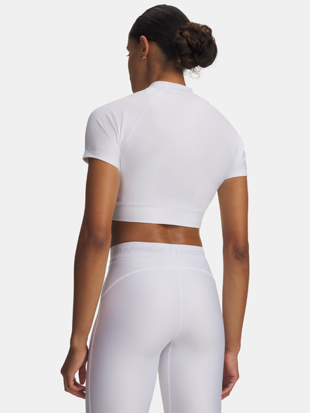 Under Armour Дамска тениска Under Armour HeatGear Crop Mock SS-WHT
