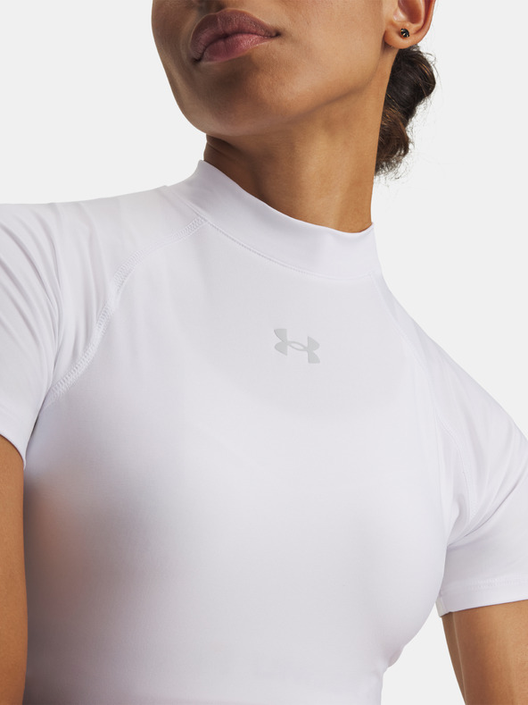 Under Armour Дамска тениска Under Armour HeatGear Crop Mock SS-WHT