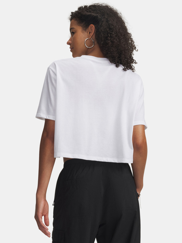 Under Armour Дамска тениска Under Armour UA W WM CROP SS-WHT