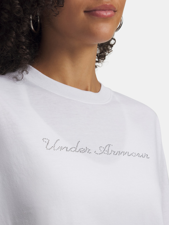 Under Armour Дамска тениска Under Armour UA W WM CROP SS-WHT