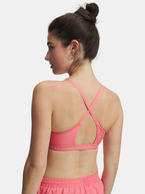 Under Armour Дамски сутиен Under Armour UA Crossback Low Bra-PNK