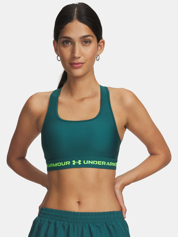 Under Armour Дамски сутиен Under Armour Crossback Mid Bra-GRN