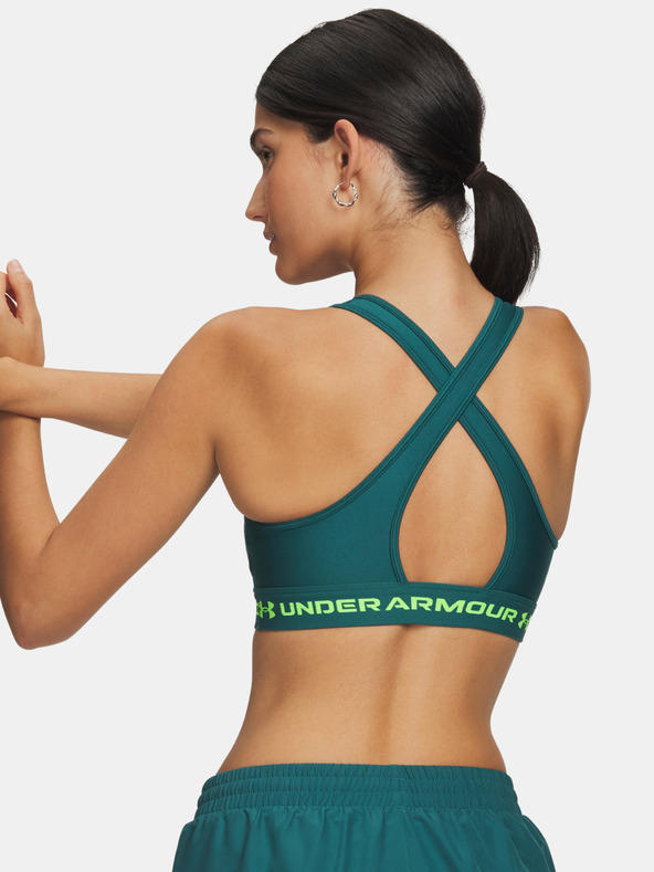 Under Armour Дамски сутиен Under Armour Crossback Mid Bra-GRN