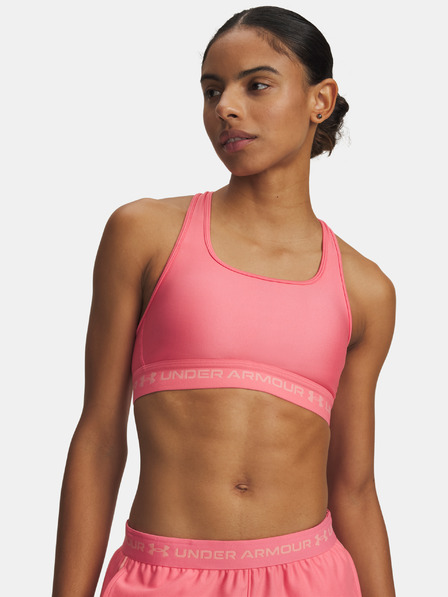 Under Armour Дамски сутиен Under Armour Crossback Mid Bra-PNK