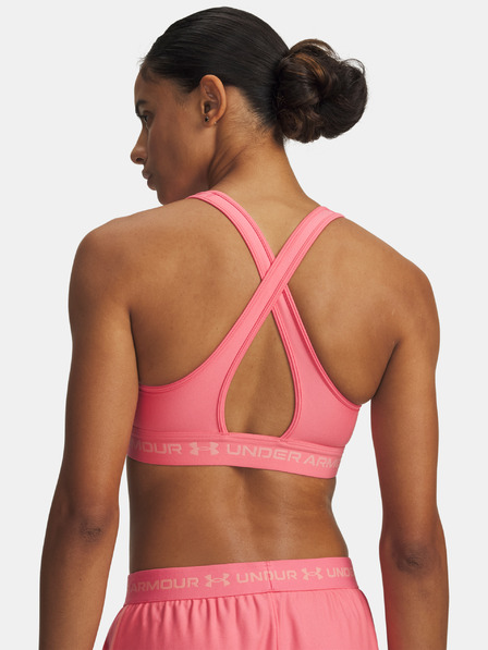 Under Armour Дамски сутиен Under Armour Crossback Mid Bra-PNK