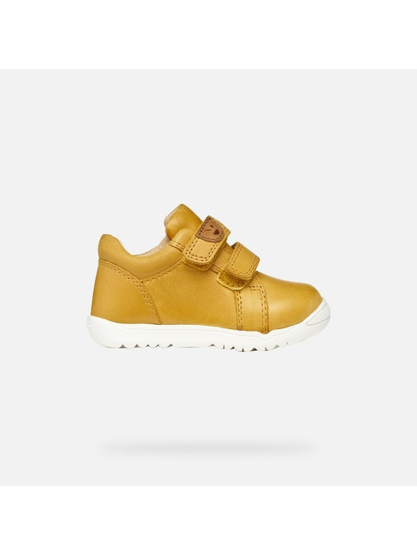 Geox Жълти детски обувки за първи стъпки Geox Macchia