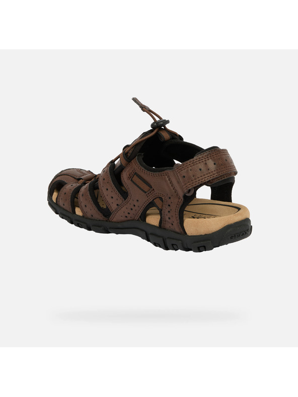 Geox Тъмнокафяви мъжки сандали Geox Omo Sandal Strada
