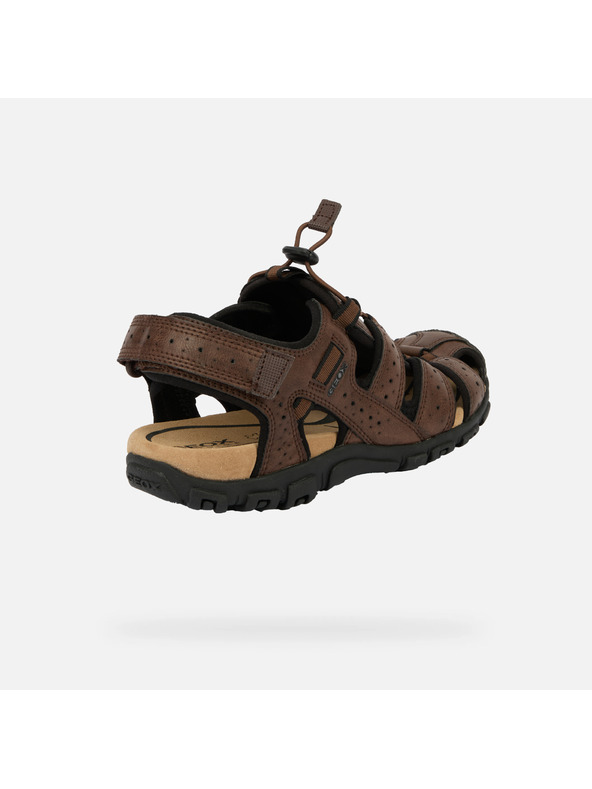 Geox Тъмнокафяви мъжки сандали Geox Omo Sandal Strada