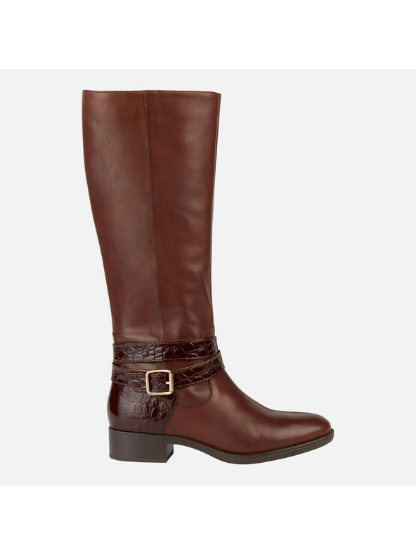 Geox Кафяви дамски боти Geox Felicity