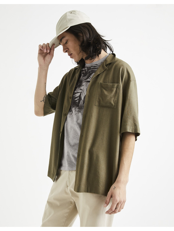 Celio Мъжка риза в цвят каки Celio Tallinn