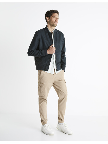 Celio Тъмносин мъжки бомбър от велур Celio Budain