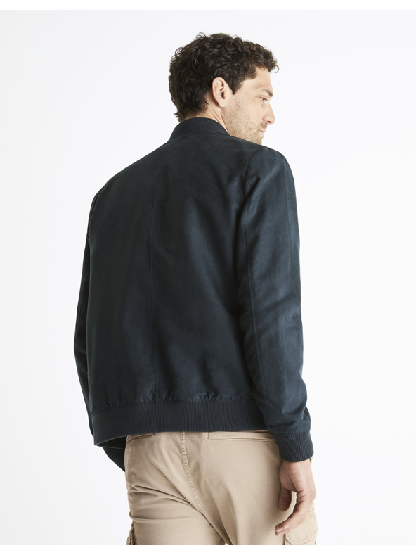 Celio Тъмносин мъжки бомбър от велур Celio Budain