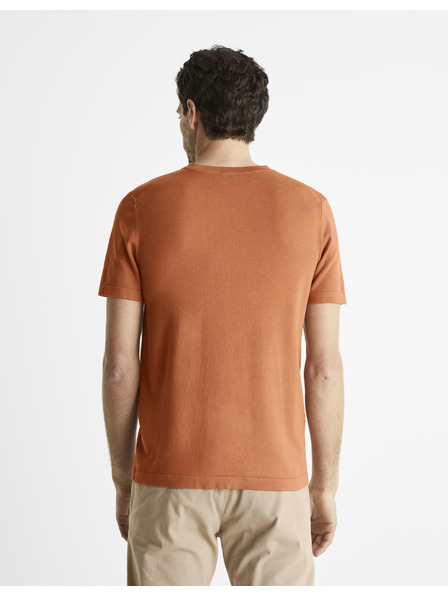 Celio Кафява мъжка основна тениска Celio Be1stee